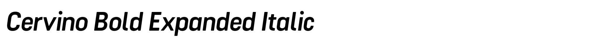 Cervino Bold Expanded Italic image